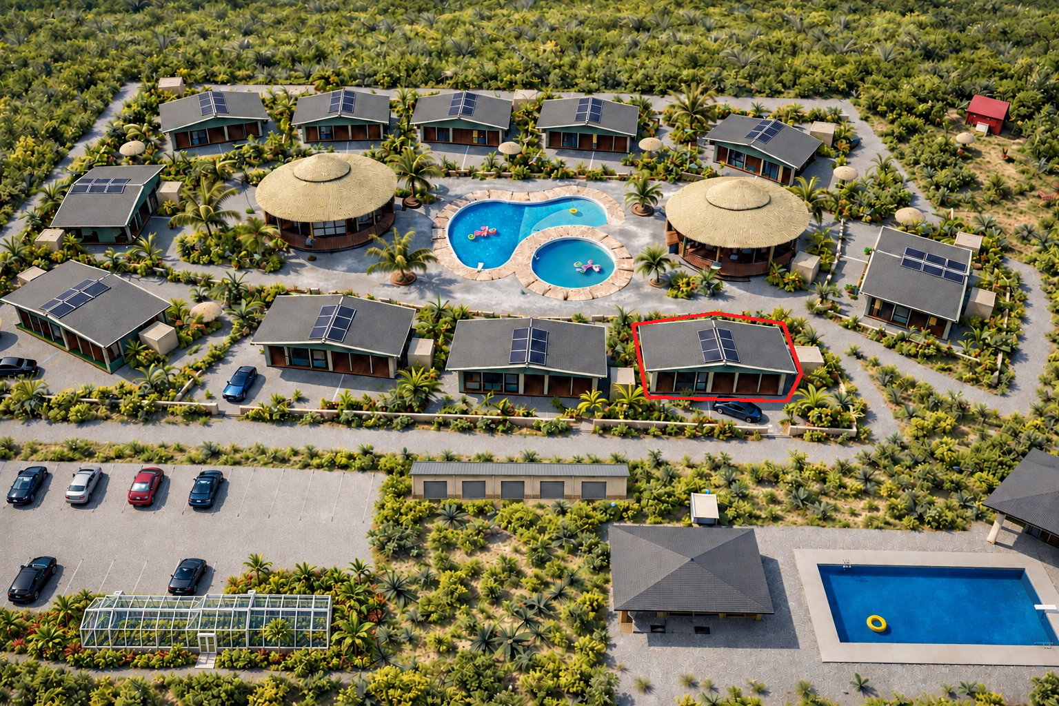 Situation plan – Villa 7 (plot 353 m²)